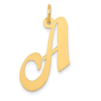 Load image into Gallery viewer, 14K Medium Fancy Script Letter A Initial Charm
