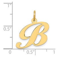 Load image into Gallery viewer, 14K Medium Fancy Script Letter B Initial Charm
