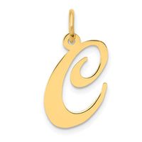 Load image into Gallery viewer, 14K Medium Fancy Script Letter C Initial Charm
