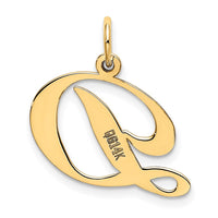Load image into Gallery viewer, 14K Medium Fancy Script Letter D Initial Charm
