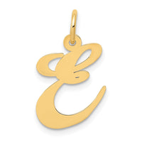 Load image into Gallery viewer, 14K Medium Fancy Script Letter E Initial Charm
