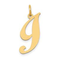 Load image into Gallery viewer, 14K Medium Fancy Script Letter I Initial Charm

