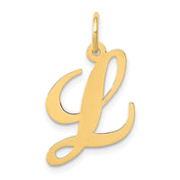 Load image into Gallery viewer, 14K Medium Fancy Script Letter L Initial Charm
