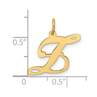Load image into Gallery viewer, 14K Medium Fancy Script Letter Z Initial Charm
