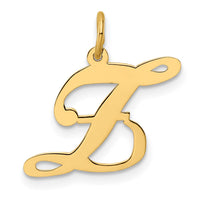 Load image into Gallery viewer, 14K Medium Fancy Script Letter Z Initial Charm
