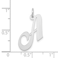 Load image into Gallery viewer, 14k White Gold Medium Fancy Script Letter A Initial Charm
