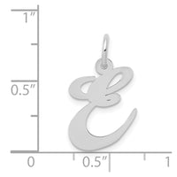 Load image into Gallery viewer, 14K White Gold Medium Fancy Script Letter E Initial Charm
