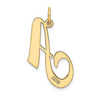 Load image into Gallery viewer, 14k Large Fancy Script Letter A Initial Charm
