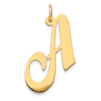 Load image into Gallery viewer, 14k Large Fancy Script Letter A Initial Charm
