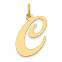 Load image into Gallery viewer, 14k Large Fancy Script Letter C Initial Charm
