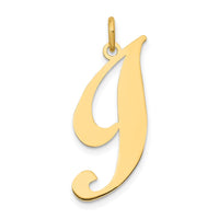 Load image into Gallery viewer, 14k Large Fancy Script Letter I Initial Charm
