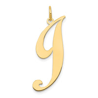 Load image into Gallery viewer, 14k Large Fancy Script Letter J Initial Charm

