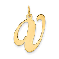 Load image into Gallery viewer, 14k Large Fancy Script Letter V Initial Charm
