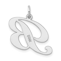 Load image into Gallery viewer, 14k White Gold Large Fancy Script Letter B Initial Charm
