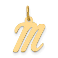 Load image into Gallery viewer, 14k Small Script Letter M Initial Charm

