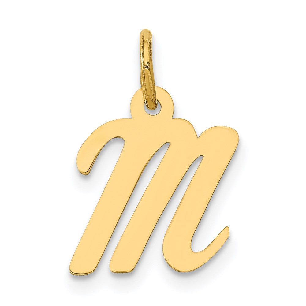 14k Small Script Letter M Initial Charm
