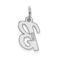 Load image into Gallery viewer, 14k White Gold Small Script Letter B Initial Charm

