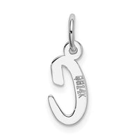 Load image into Gallery viewer, 14k White Gold Small Script Letter C Initial Charm
