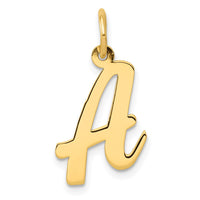 Load image into Gallery viewer, 14k Medium Script Letter A Initial Charm

