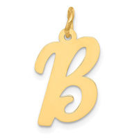 Load image into Gallery viewer, 14k Medium Script Letter B Initial Charm
