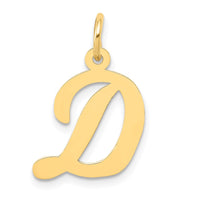 Load image into Gallery viewer, 14k Medium Script Letter D Initial Charm
