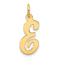 Load image into Gallery viewer, 14k Medium Script Letter E Initial Charm
