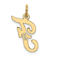 Load image into Gallery viewer, 14k Medium Script Letter F Initial Charm
