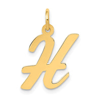 Load image into Gallery viewer, 14k Medium Script Letter H Initial Charm

