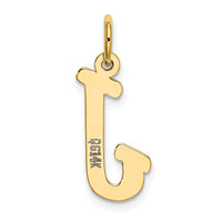 Load image into Gallery viewer, 14k Medium Script Letter J Initial Charm
