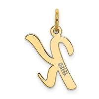 Load image into Gallery viewer, 14k Medium Script Letter K Initial Charm
