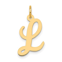 Load image into Gallery viewer, 14k Medium Script Letter L Initial Charm
