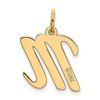 Load image into Gallery viewer, 14k Medium Script Letter M Initial Charm
