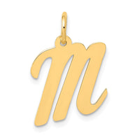 Load image into Gallery viewer, 14k Medium Script Letter M Initial Charm
