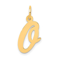 Load image into Gallery viewer, 14k Medium Script Letter O Initial Charm
