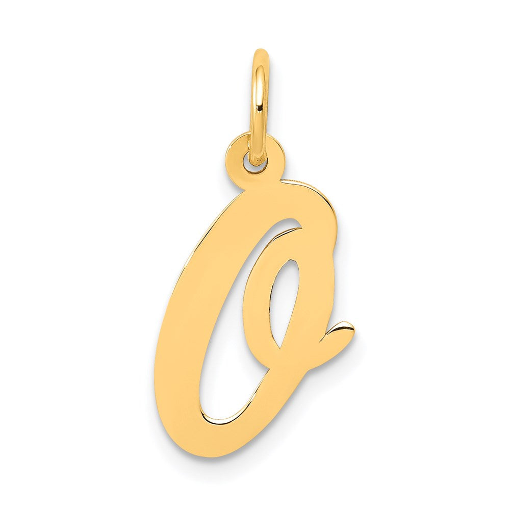 14k Medium Script Letter O Initial Charm