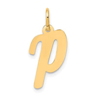 Load image into Gallery viewer, 14k Medium Script Letter P Initial Charm
