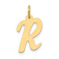 Load image into Gallery viewer, 14k Medium Script Letter R Initial Charm
