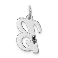 Load image into Gallery viewer, 14k White Gold Medium Script Letter B Initial Charm
