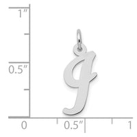 Load image into Gallery viewer, 14k White Gold Medium Script Letter I Initial Charm
