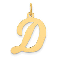 Load image into Gallery viewer, 14k Large Script Letter D Initial Charm
