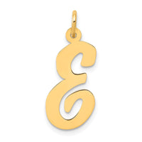 Load image into Gallery viewer, 14k Large Script Letter E Initial Charm
