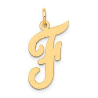 Load image into Gallery viewer, 14k Large Script Letter F Initial Charm
