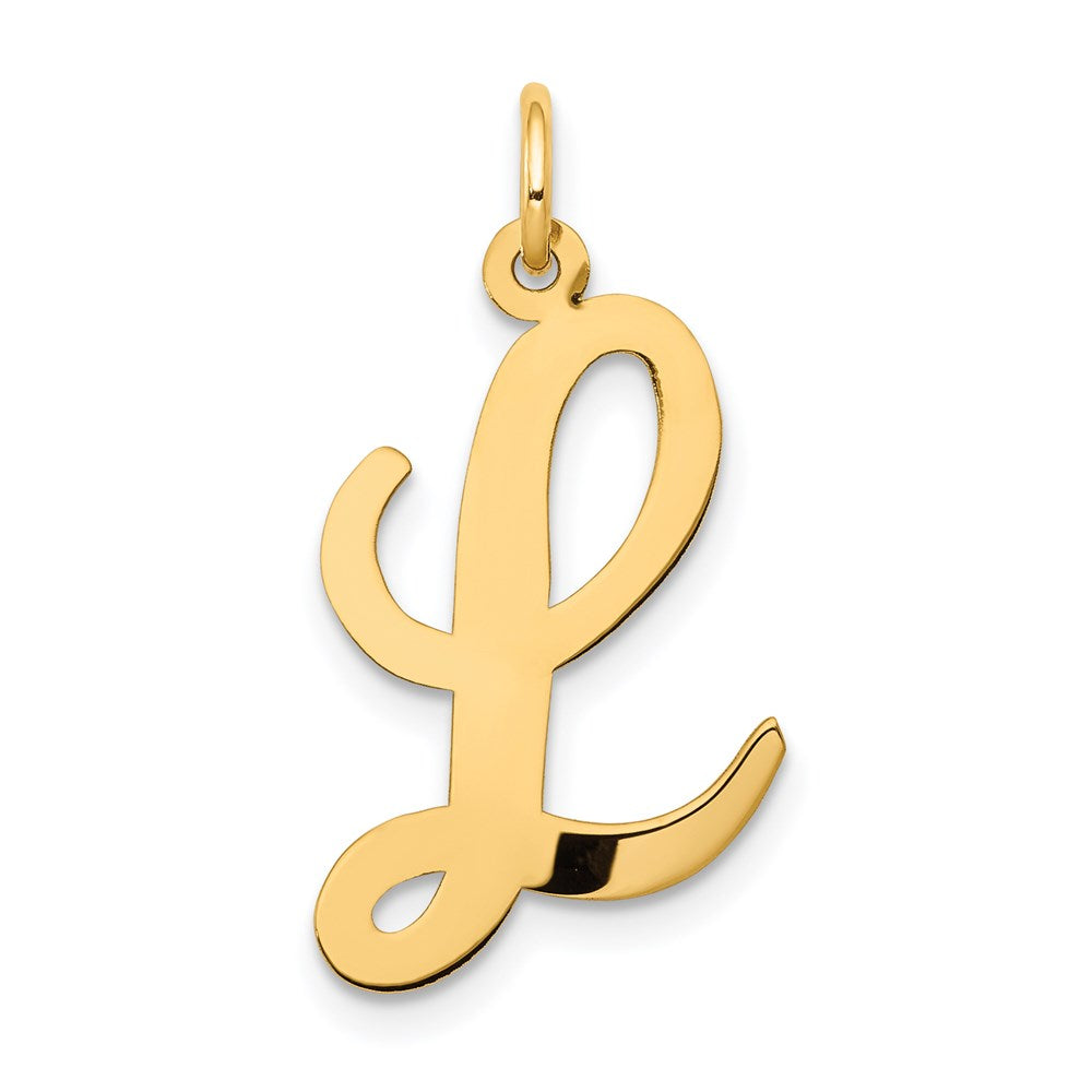 14k Large Script Letter L Initial Charm