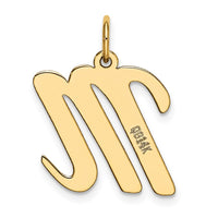 Load image into Gallery viewer, 14k Large Script Letter M Initial Charm

