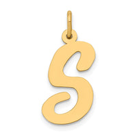 Load image into Gallery viewer, 14k Large Script Letter S Initial Charm
