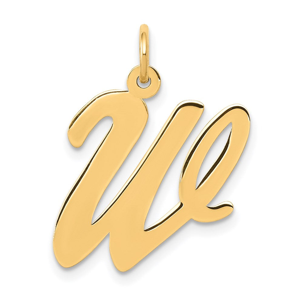14k Large Script Letter W Initial Charm