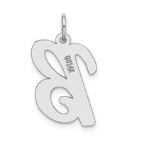 Load image into Gallery viewer, 14k White Gold Large Script Letter B Initial Charm
