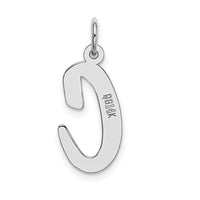 Load image into Gallery viewer, 14k White Gold Large Script Letter C Initial Charm
