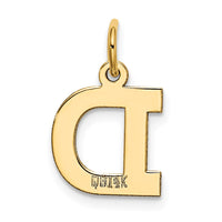 Load image into Gallery viewer, 14k Small Block Letter D Initial Charm
