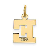 Load image into Gallery viewer, 14k Small Block Letter E Initial Charm
